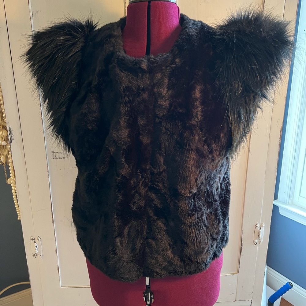 Black Fur Statist Taylor Neiman Marcus for Target Vest